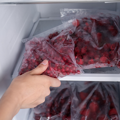 Food stored in the freezer